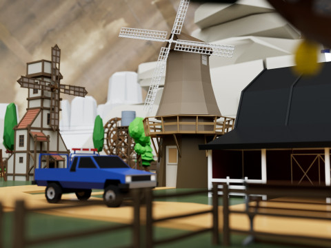 Farm House and Animals Pack for Game Ready 3D Модель