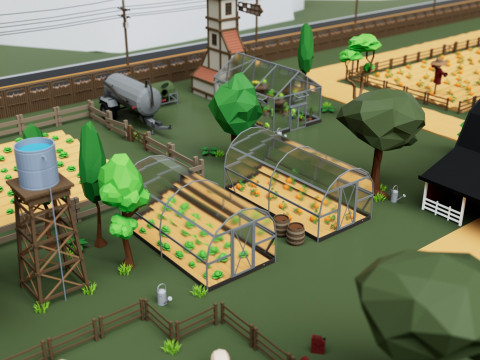 Farm House and Animals Pack for Game Ready 3D Модель
