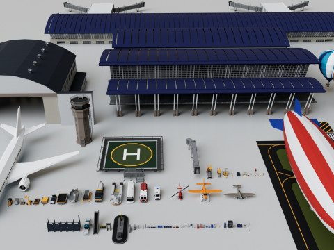 Airport Mega Collection Pack Model 3D