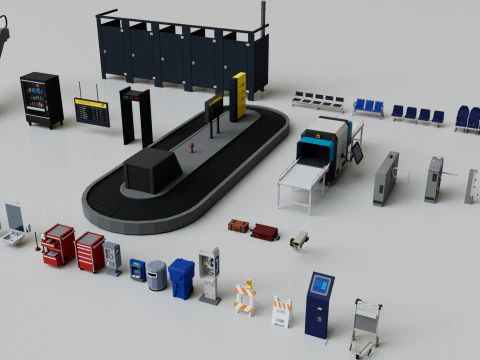 Pacote de Mega Cole&ccedil;&atilde;o do Aeroporto Modelo 3D