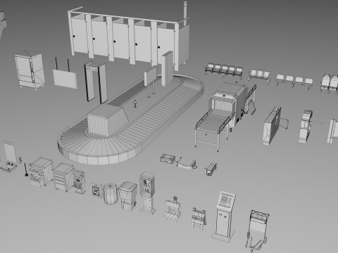 Airport Mega Collection Pack 3D-Modell