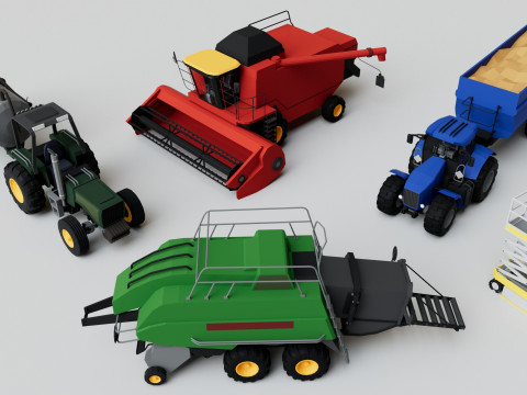 25 Heavy Industrial Machinery Transport Collection Pack 3D-Modell