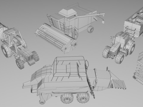 25 Heavy Industrial Machinery Transport Collection Pack 3D-Modell