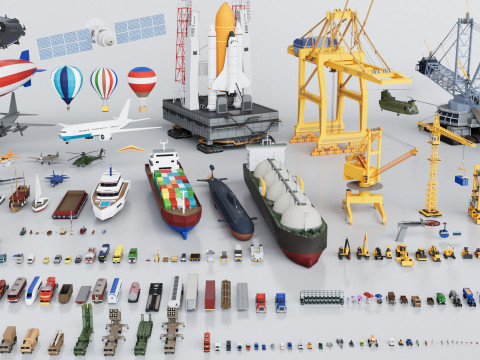 Collezione Mega Pack di 150 veicoli - Gioco pronto Modello 3D