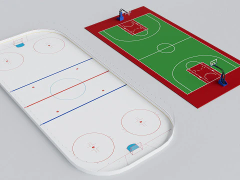 Cole&ccedil;&atilde;o de Pacotes de Est&aacute;dio Esportivo - Pronto para Jogo Modelo 3D