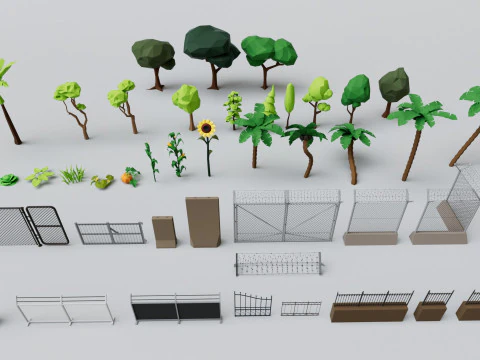 Realistic Exterior City Street Props Pack Collection 3D Model