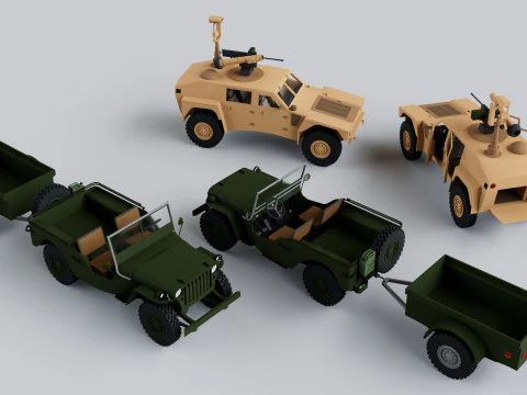 Collezione Mega Pack militare - Gioco pronto Modello 3D