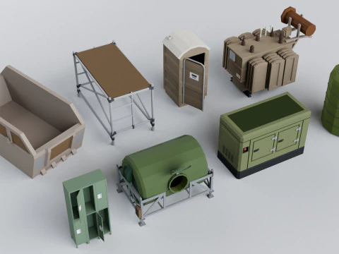 Collezione Mega Pack militare - Gioco pronto Modello 3D