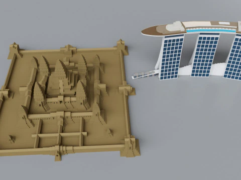 90 World Famous Landmarks Monument Mega Pack Collection 3D Model