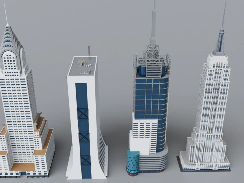 90 World Famous Landmarks Monument Mega Pack Collection 3D Model