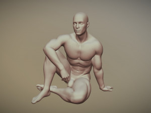 3d printable nude male body pose 03 3D Print Model