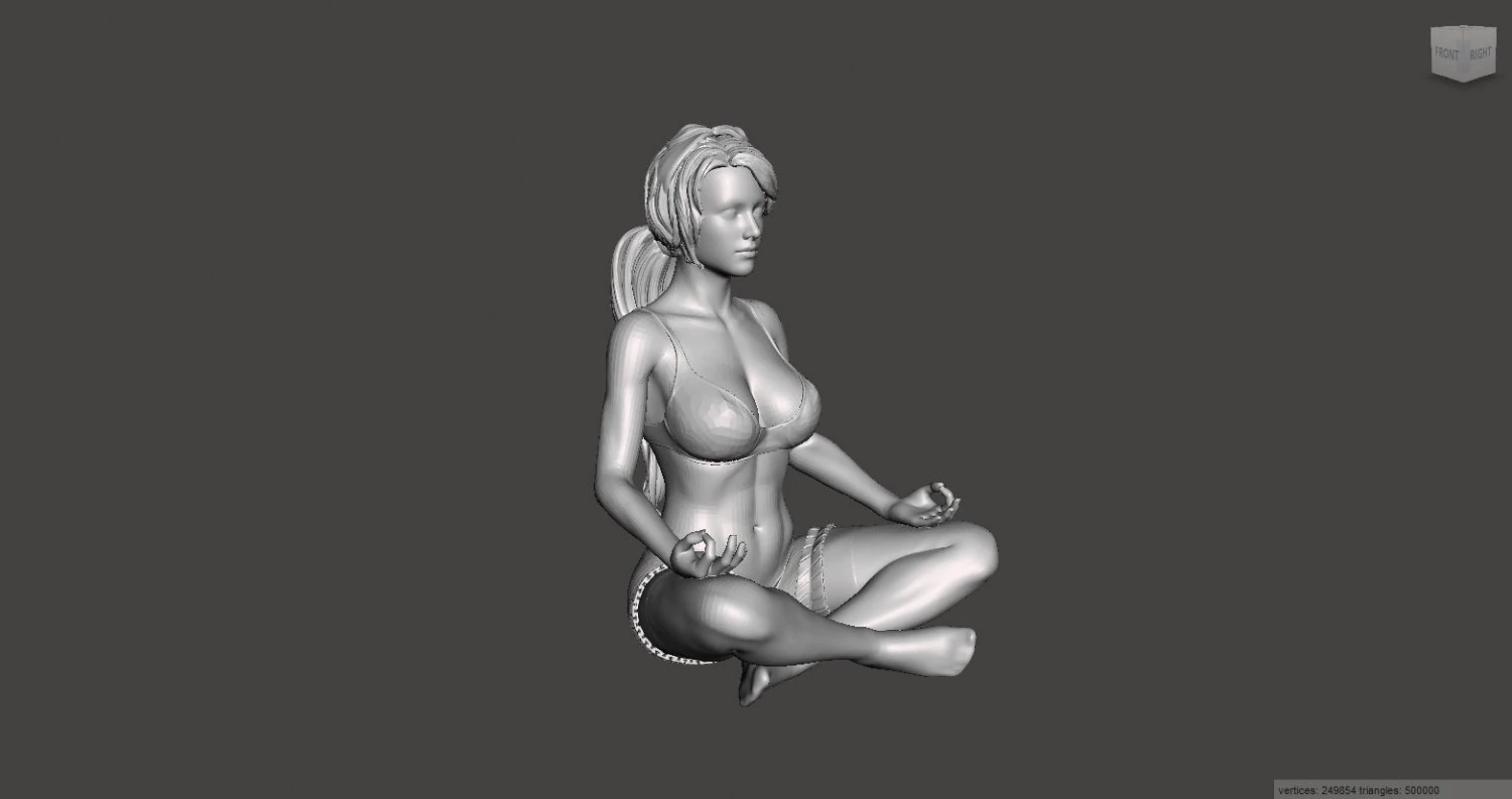 3d printable nude female body pose 10 free 3D Print Model .c4d .max .obj .3ds .fbx .stl .blend 