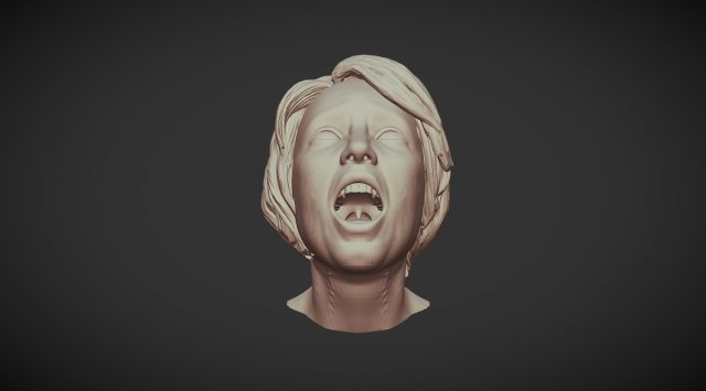 3d printable female body face 01 3D Druckmodell .c4d .max .obj .3ds .fbx .stl .blend