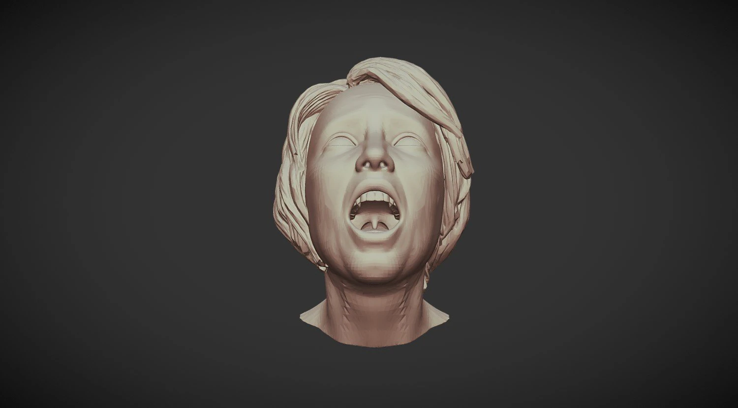 3d printable female body face 01 3D Print Model .c4d .max .obj .3ds .fbx .stl .blend 