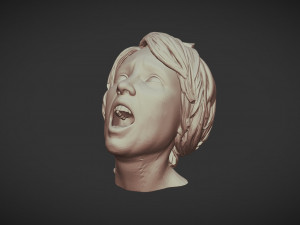 3d printable female body face 01 3D Druckmodell