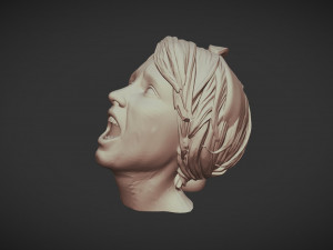 3d printable female body face 01 3D Druckmodell