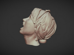 3d printable female body face 01 3D Druckmodell