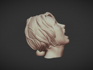 3d printable female body face 01 3D Druckmodell