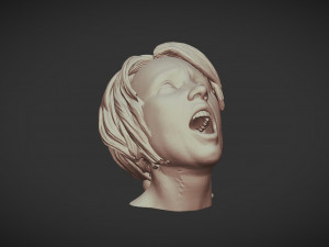 3d printable female body face 01 3D Druckmodell