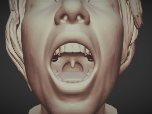 3d printable female body face 01 3D Druckmodell