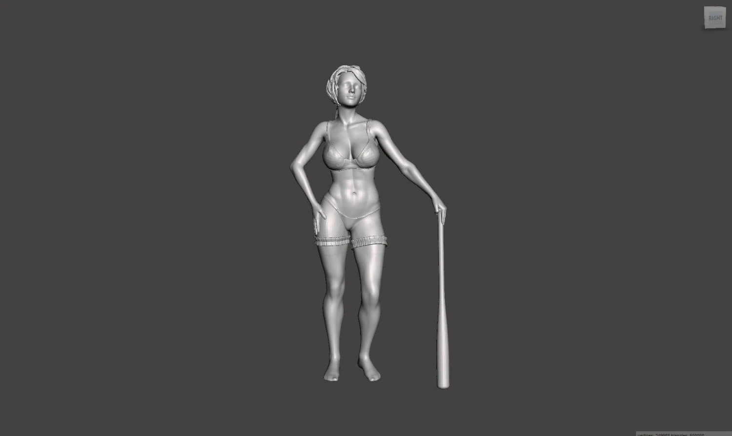 3d printable nude female body pose 07 free 3D Print Model .c4d .max .obj .3ds .fbx .stl .blend 