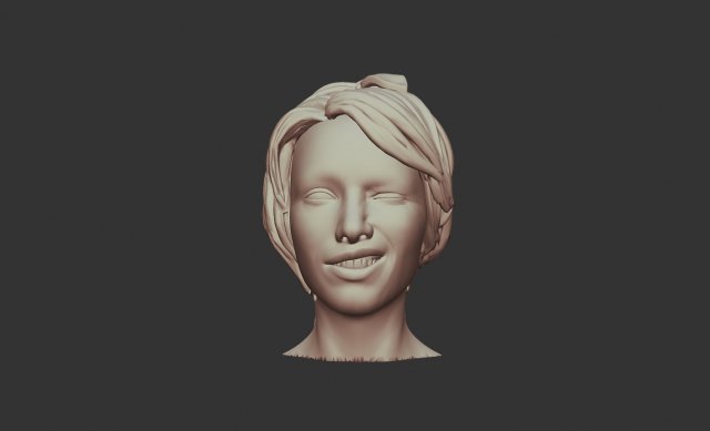 3d printable female body face 02 3D Druckmodell .c4d .max .obj .3ds .fbx .stl .blend 