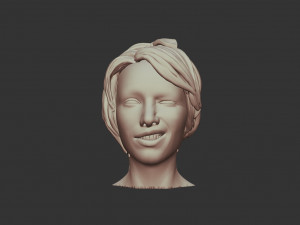3d printable female body face 02 3D-printmodel