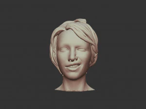3D yazdırılabilir kadın v&uuml;cudu y&uuml;z&uuml; 02 3D Baskı Modeli