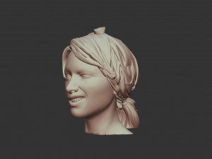3d printable female body face 02 3D Druckmodell
