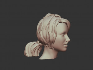 3d printable female body face 02 3D Druckmodell