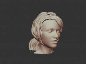 3d printable female body face 02 3D Druckmodell
