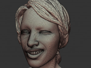 3d printable female body face 02 3D Druckmodell