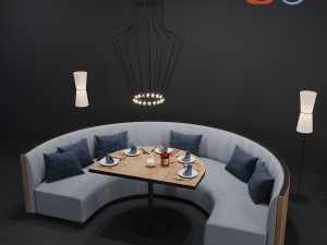 circle sofa Model 3D