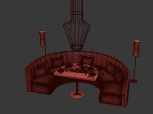 circle sofa 3D Model