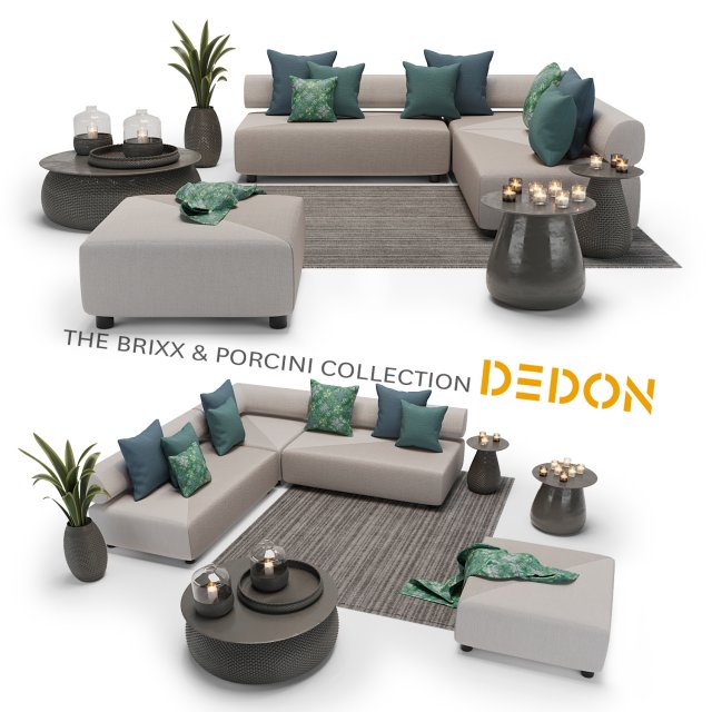 the brixx porcini collection - dedon 3D 모델 .c4d .max .obj .3ds .fbx .stl .blend 