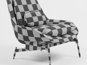 field lounge chair and field ottoman 3D-Modell