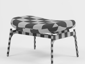 field lounge chair and field ottoman 3D-Modell