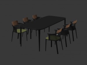 nicolette dining arm chair 3D Model