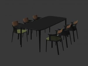 nicolette dining arm chair 3D Model