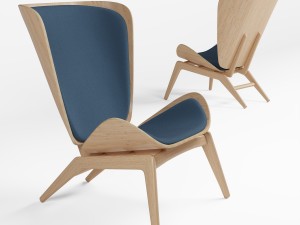 oak armchair the reader by vita copenhagen 3D Model