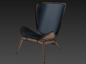 oak armchair the reader by vita copenhagen 3D Model