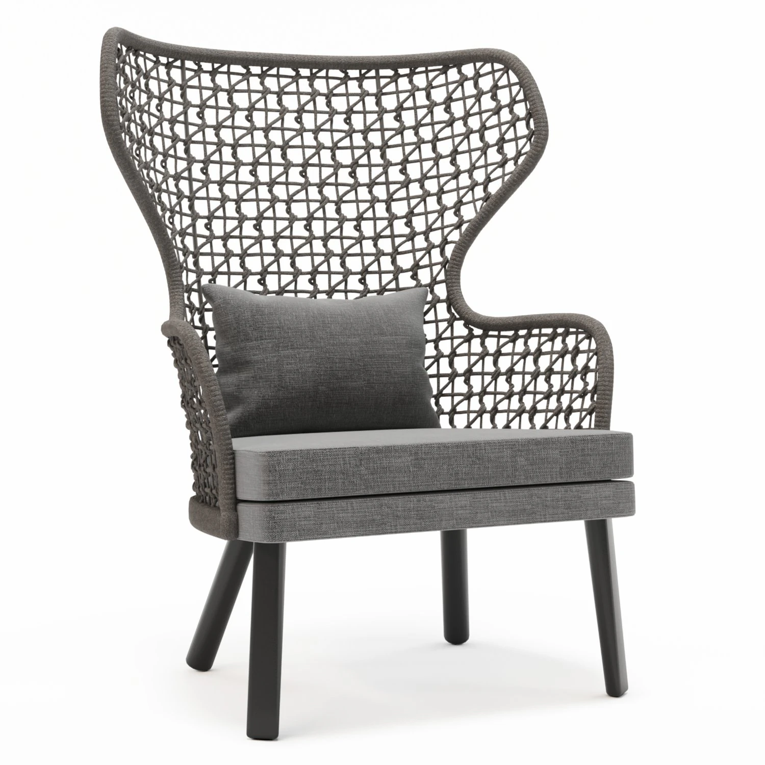 bergere rope garden armchair 3D Model .c4d .max .obj .3ds .fbx .stl .blend 