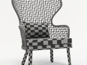 bergere rope garden armchair 3D Model