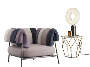 bonaldo tirella and arbor side table Model 3D