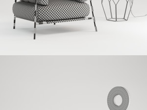 bonaldo tirella and arbor side table Model 3D