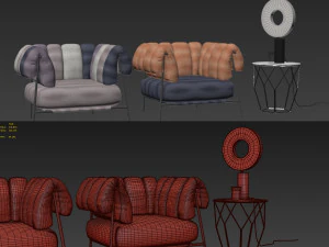 bonaldo tirella and arbor side table 3D Model