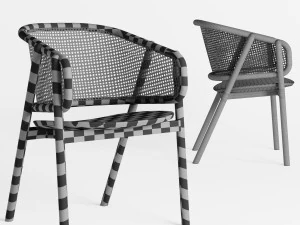 cane armchair 3D Model