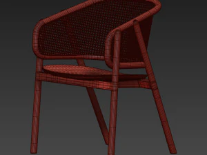 cane armchair 3D Model