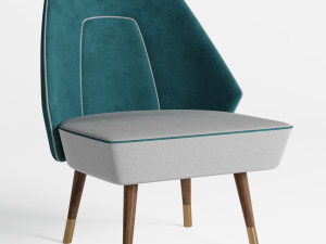 deux lounge chair Model 3D