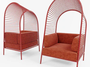 felix armchair by christian vivanco for los patrones 3D Model